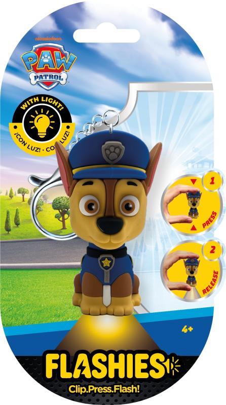 BRELOK FIGURKA 3D Z LATARKĄ LED PSI PATROL