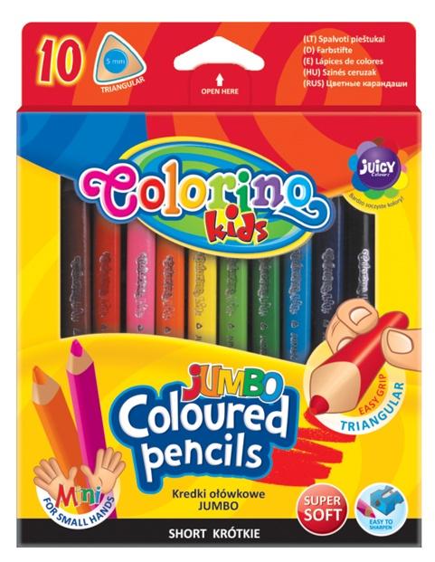 KREDKI OŁÓWKOWE 10 COLORINO MINI JUMBO