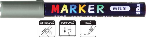 MARKER AKRYLOWY 1-2 MM SREBRNY MG