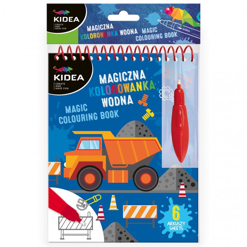KOLOROWANKA WODNA D KIDEA (POJAZDY) MAGICZNA WIELORAZOWA