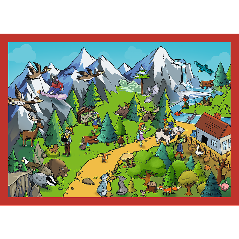 PUZZLE 4W1 TREFL PODRÓŻE TREFLIKÓW