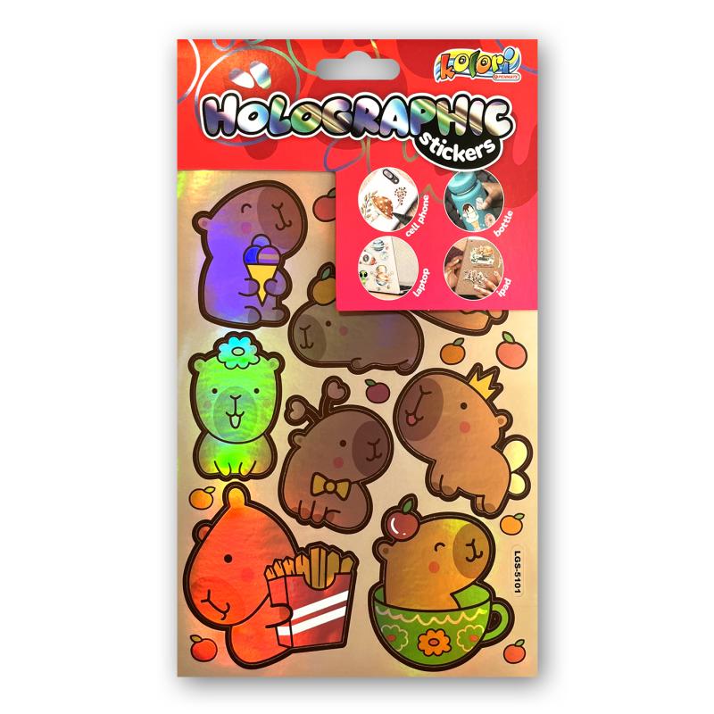 NAKLEJKI HOLOGRAPHIC LGS-5101 CAPYBARA PENMATE KOLORI