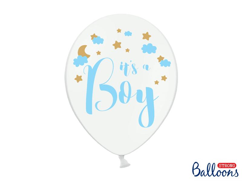 BALONY IT'S A BOY P.PURE WHITE 30CM A/50