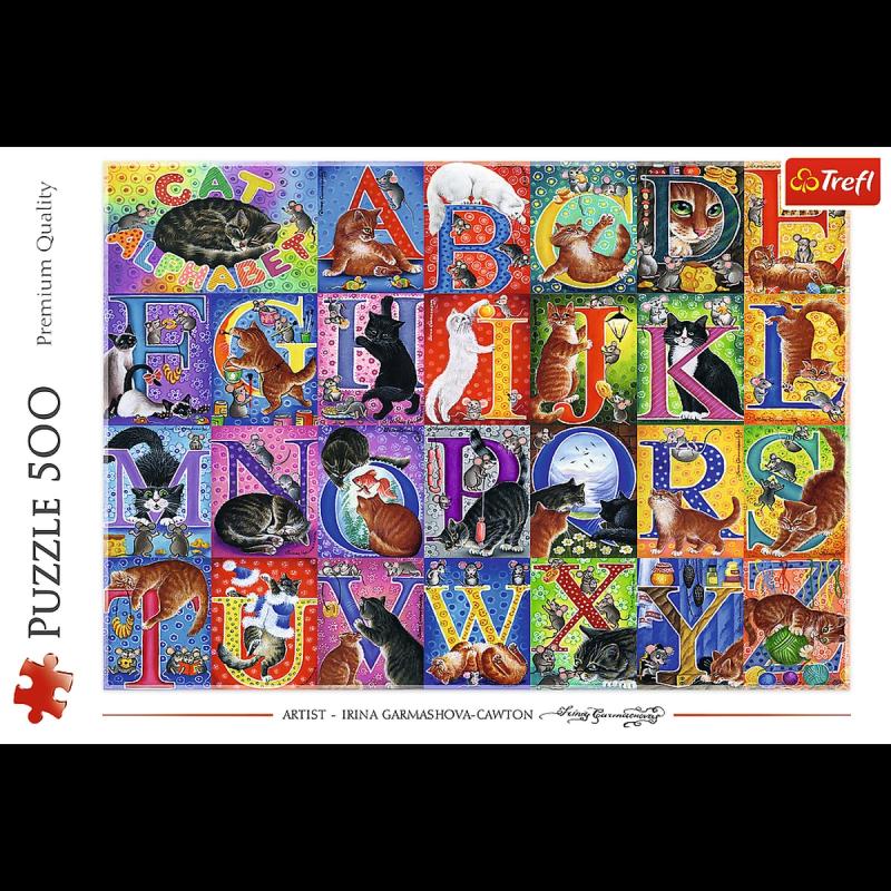 PUZZLE 500 TREFL KOCI ALFABET