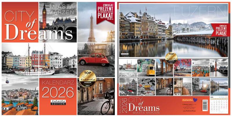 KALENDARZ ŚCIENNY CLASSIC Q CITY OF DREAMS