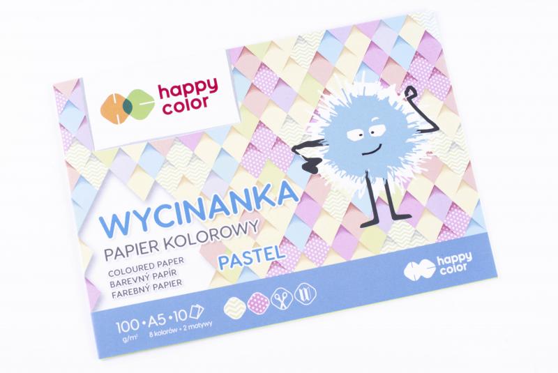 BLOK WYCINANKA PASTEL A5/10 100G HAPPY COLOR