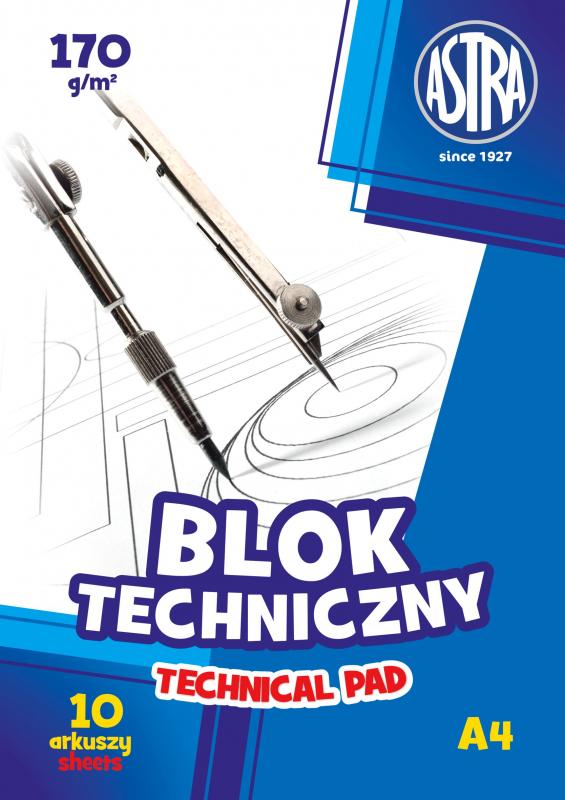 BLOK TECHNICZNY A4 170G ASTRA