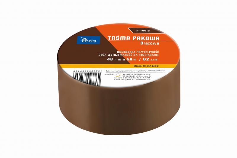 TAŚMA PAKOWA BRĄZOWA 48MMX50M