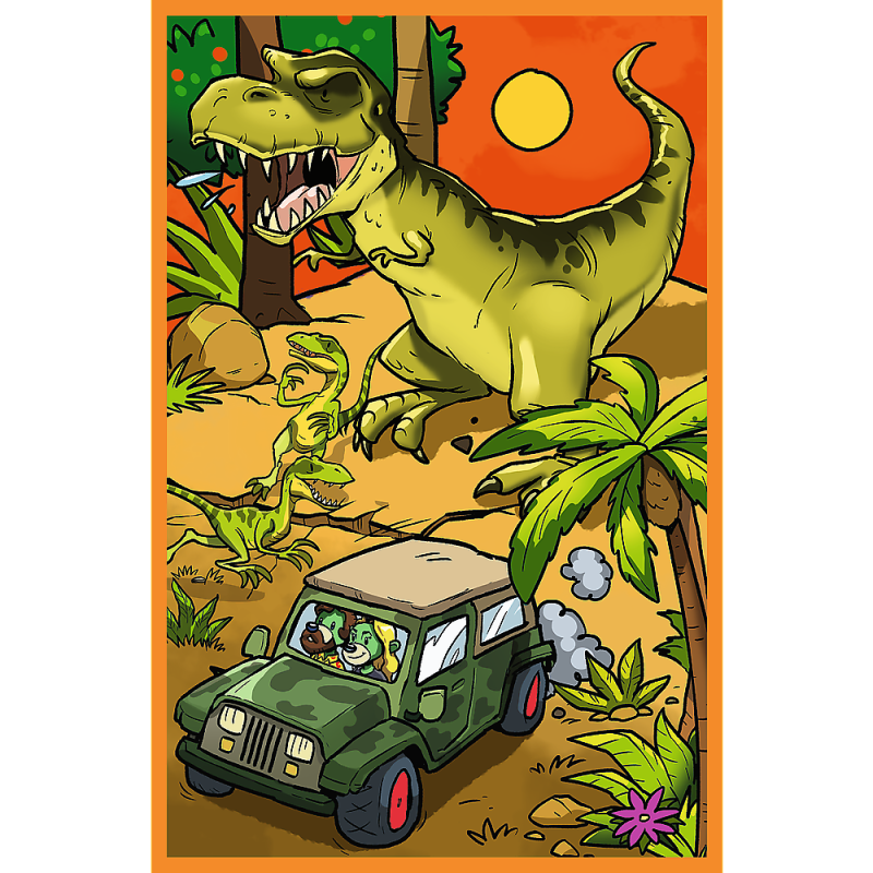 PUZZLE 3X80 TREFL TREFLIKI W ŚWIECIE DINOZAURÓW