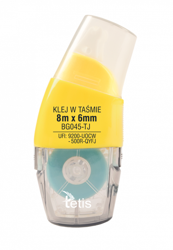 KLEJ W TAŚMIE PERMANENTNY 8M/6MM TETIS