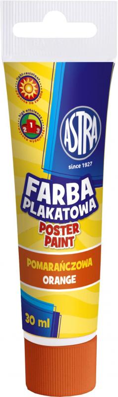 FARBA PLAKATOWA ASTRA TUBA 30ML POMARAŃCZOWA