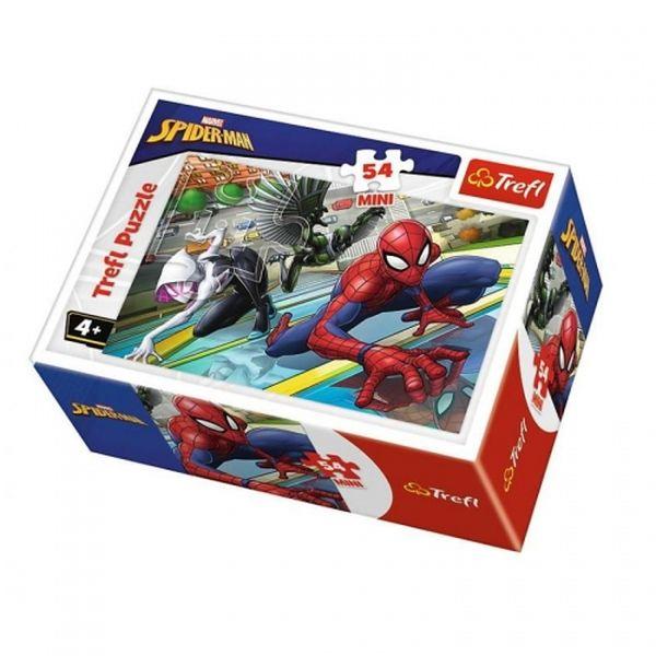 PUZZLE 54 TREFL MINI CZAS NA SPIDER-MANA 19605,19606,19607,19608