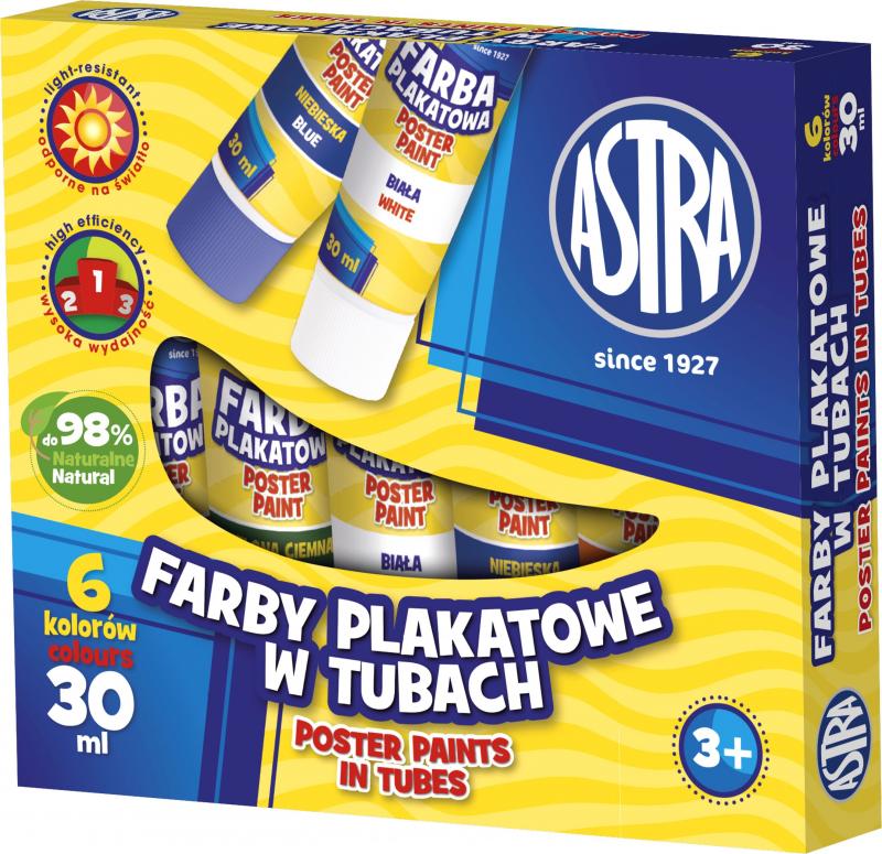 FARBY PLAKATOWE 6/30ML ASTRA TUBA