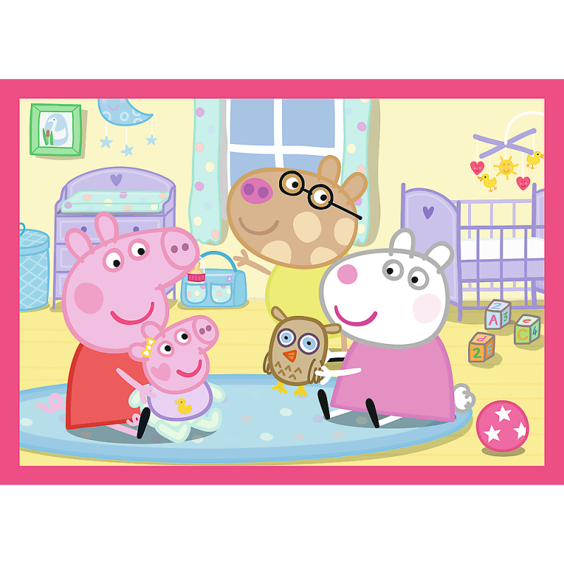 PUZZLE 4W1 TREFL PEPPA UWIELBIA PRZYGODY