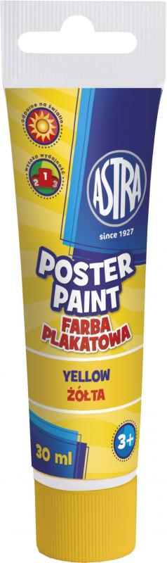 FARBA PLAKATOWA ASTRA TUBA 30ML ŻÓŁTA