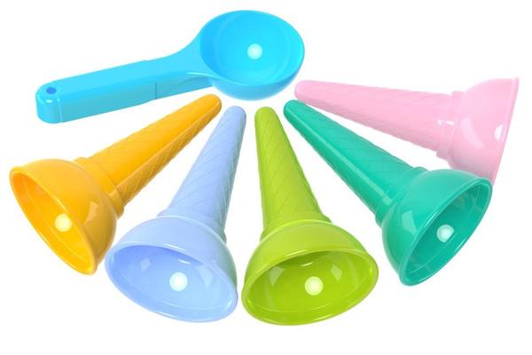 ZESTAW KOLOROWYCH FOREMEK ROŻKI LODY PIASEK 6221