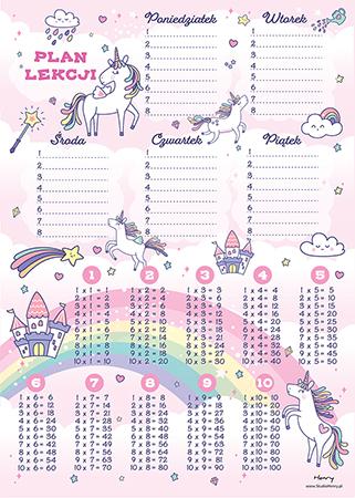 PLAN LEKCJI A4 UNICORN TĘCZA