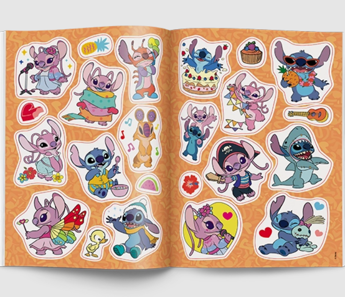 KSIĄŻECZKA STITCH. KOLOROWANKA Z NAKLEJKAMI 3+