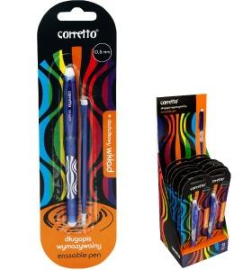 DŁUGOPIS WYMAZYWALNY CORRETTO GR-1609 NIEBIESKI BLISTER + WKŁAD