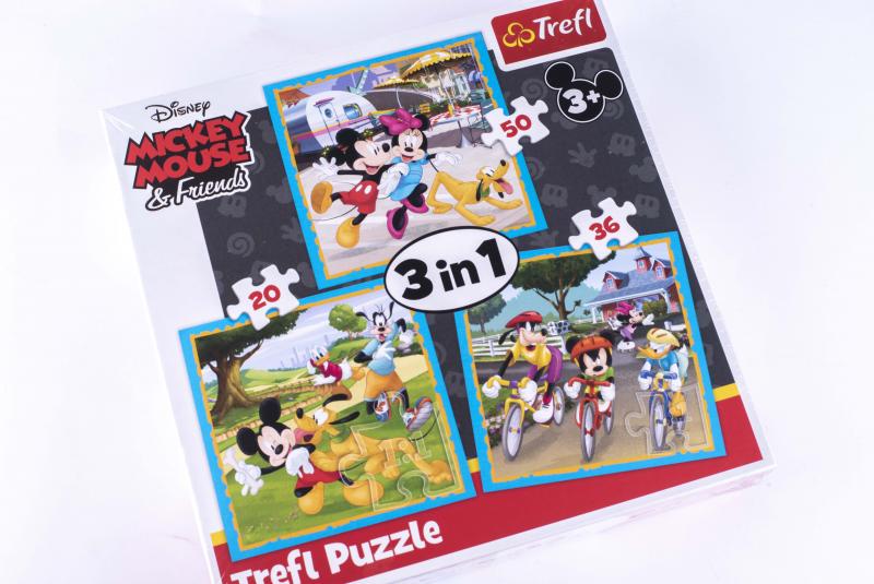 PUZZLE 3W1 TREFL MYSZKA MIKI Z PRZYJACIÓŁMI