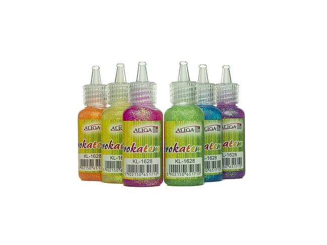 KLEJ Z BROKATEM KL-1628 MIX KOL. 6X20g
