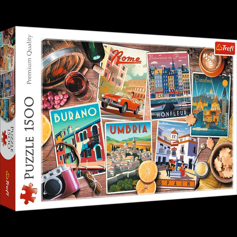 PUZZLE 1500 TREFL PODRÓŻE PO EUROPIE