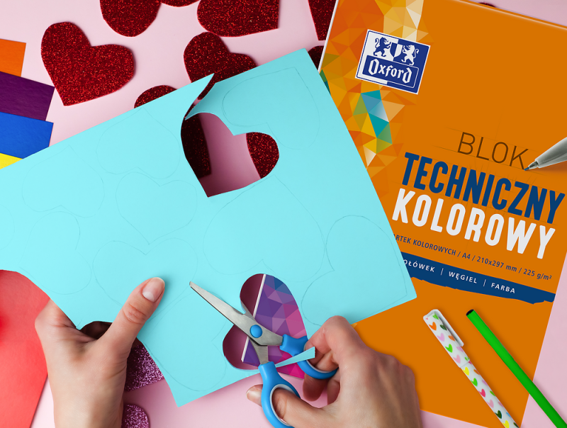 BLOK TECHNICZNY A3/10 KOLOROWY OXFORD 225G