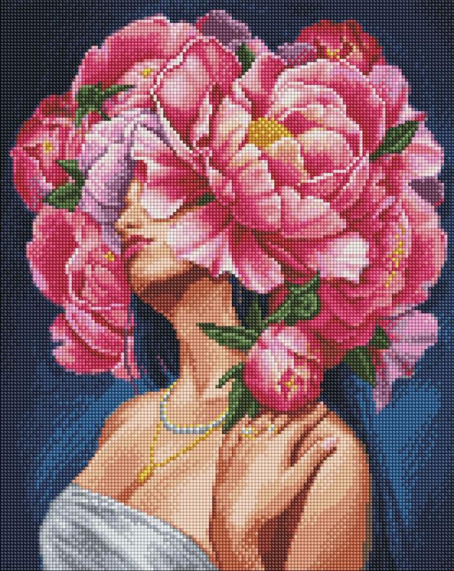 ZESTAW DO MOZAIKI DIAMENTOWEJ BEZ RAMY CZUŁOŚĆ I WDZIĘK Z HOLOGRAFICZNYMI KRYSZTAŁKAMI 40X50CM