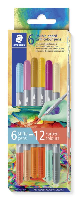 FLAMASTRY 6/12 DWUSTRONNE MULTIVERSE JASNE OPAKOWANIE STAEDTLER