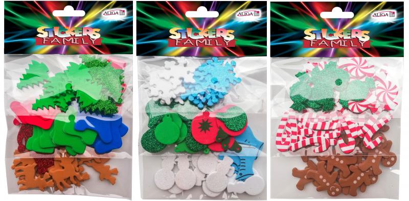 NAKLEJKI ŚWIĄTECZNE NKX-5994 MIX ALIGA #ŚWIĘTA