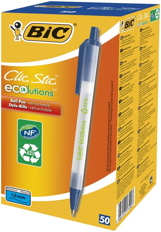 DŁUGOPIS BIC ECO CLIC STIC PD50 NIEB.