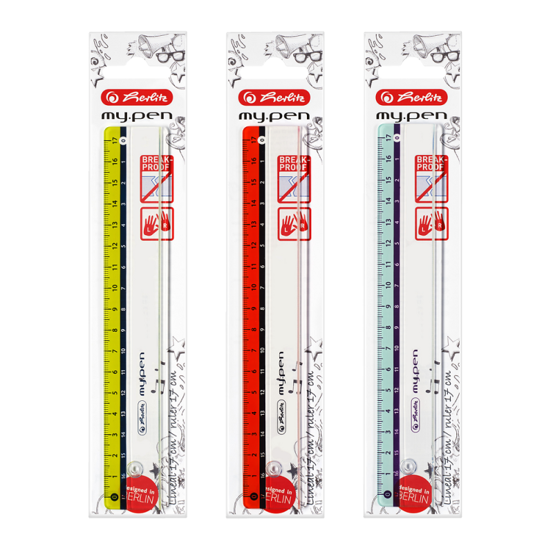 LINIJKA HERLITZ PLAST.17CM MY.PEN RK
