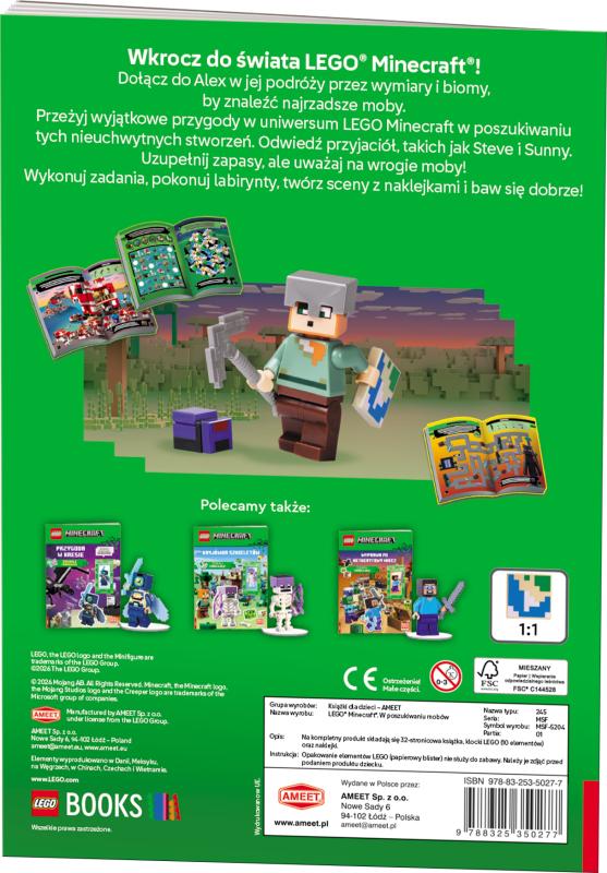 KSIĄŻECZKA LEGO MINECRAFT. W POSZUKIWANIU MOBÓW