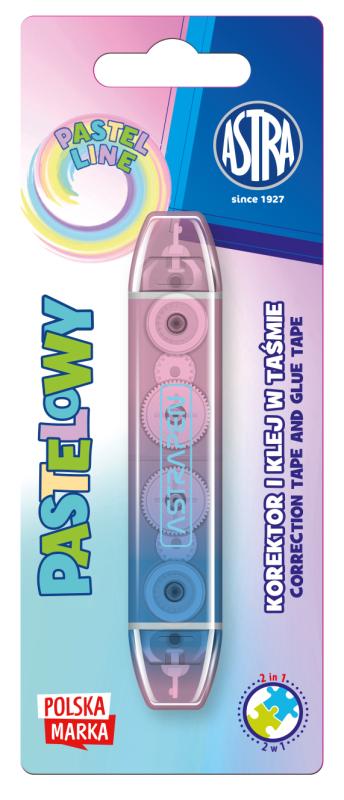 KOREKTOR I KLEJ W TAŚMIE 2W1 ASTRAPEN Pastel Line - 1 szt. blister