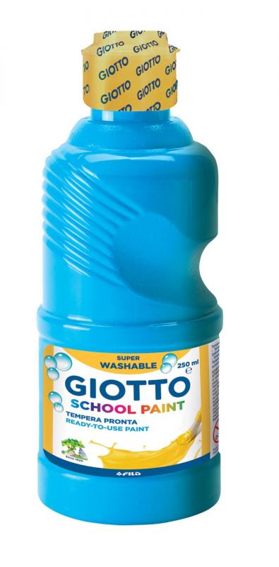 GIOTTO SCHOOL PAINT 250ML CYAN