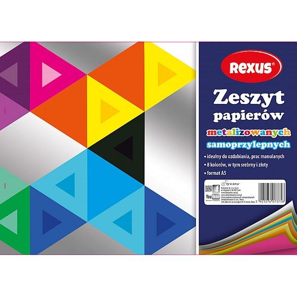 ZESZYT PAPIERÓW KOLOR SAMOP METAL A5/8K