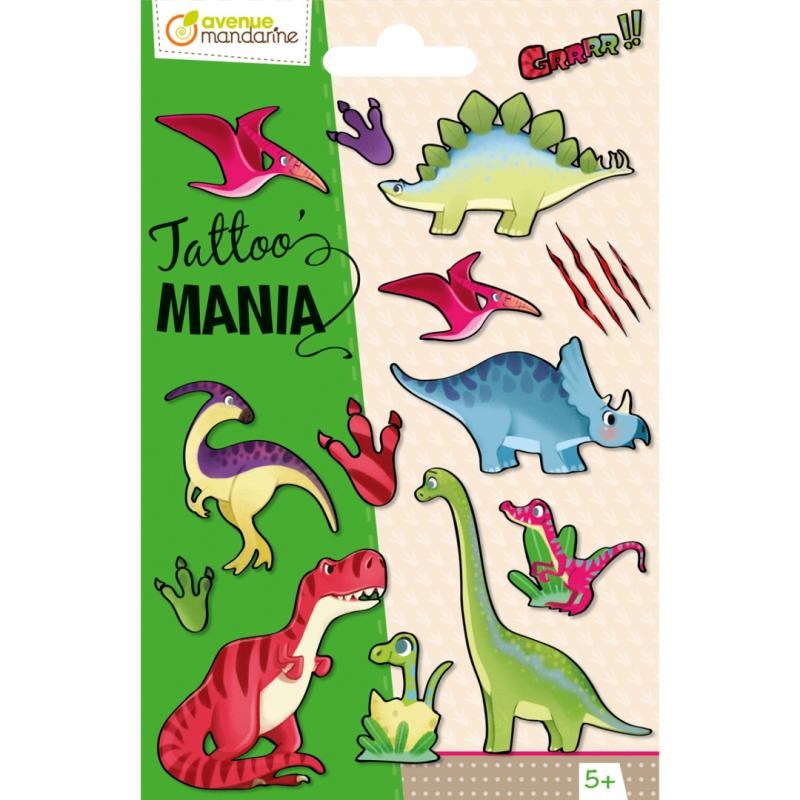 TATUAŻE NA PRZEDMIOT ZMYWALNE DINOZAURY