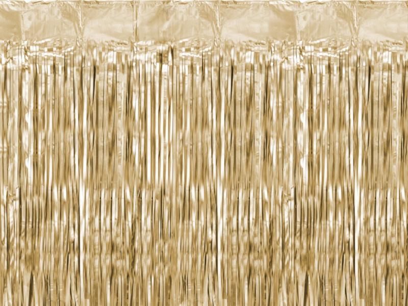 KURTYNA PARTY ELEGANCKI ZŁOTY 100X200CM