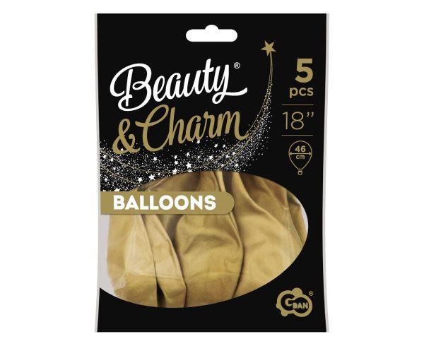 BALONY BEAUTY&CHARM PLATYNOWE JASNO ZŁOTE 12' A'5