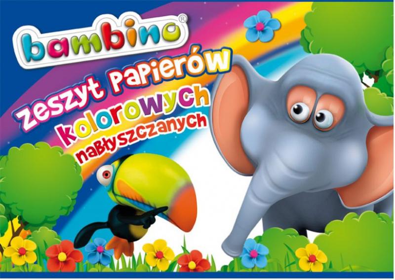 ZESZYT PAPIERÓW KOLOROWYCH A4 BAMBINO QI-1582