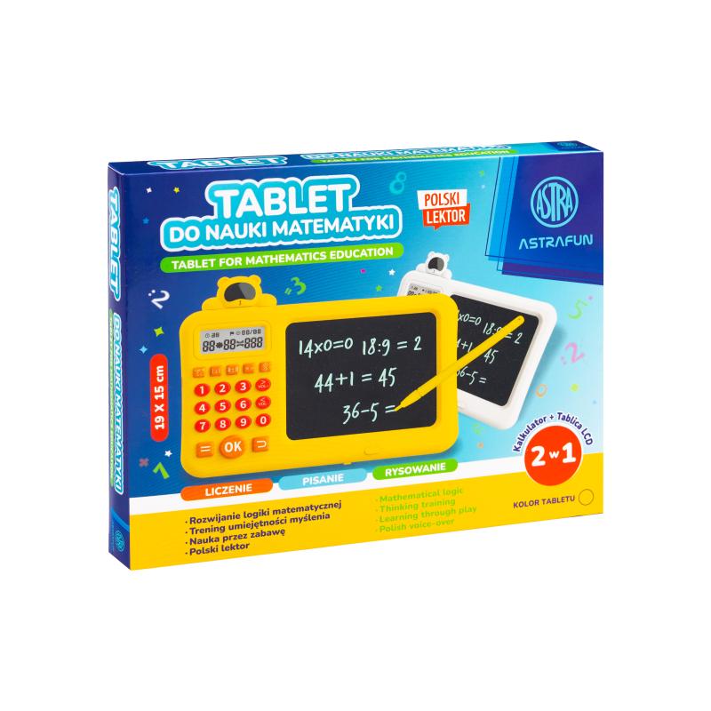 TABLET DO NAUKI MATEMATYKI LCD ASTRAFUN 19X15CM + POLSKI LEKTOR