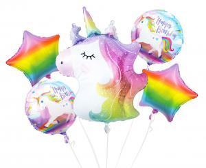 BALONY FOLIOWE ZESTAW JEDNOROŻEC A5