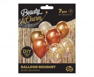 BUKIET BALONOWY B&C ZŁOTO-MIEDZIANY A/7