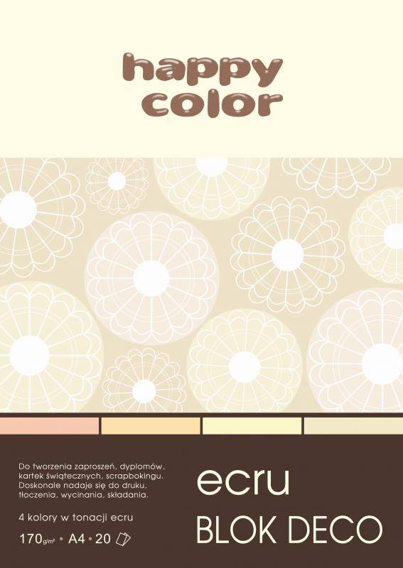 BLOK DECO A4/20 ECRU 170G 4KOL HAPPY COLOR