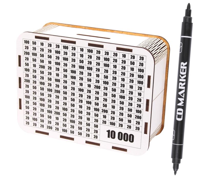 SKARBONKA DUŻA WYKREŚLANKA 10000 + MARKER SADPEX