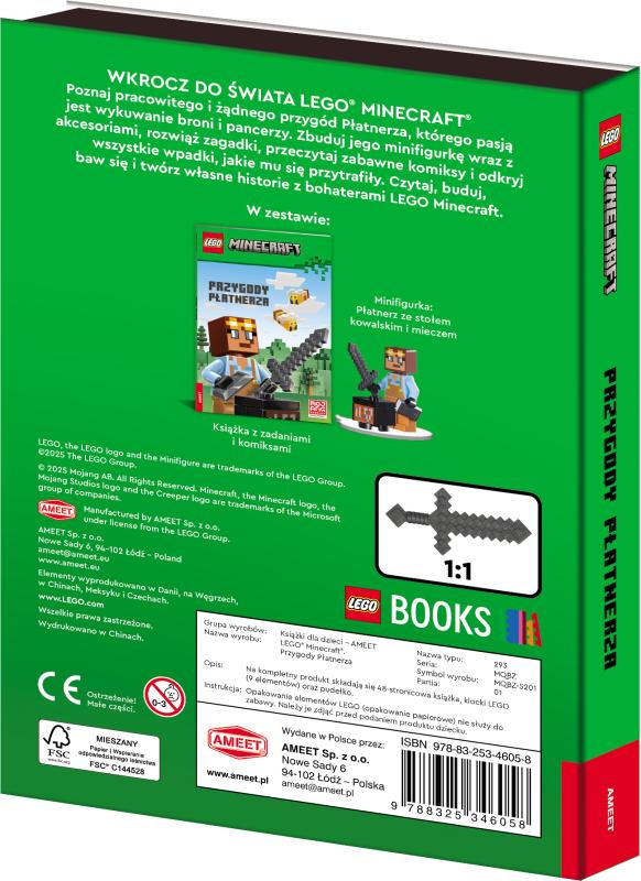 KSIĄŻECZKA LEGO MINECRAFT.PRZYGODY PŁATNERZA