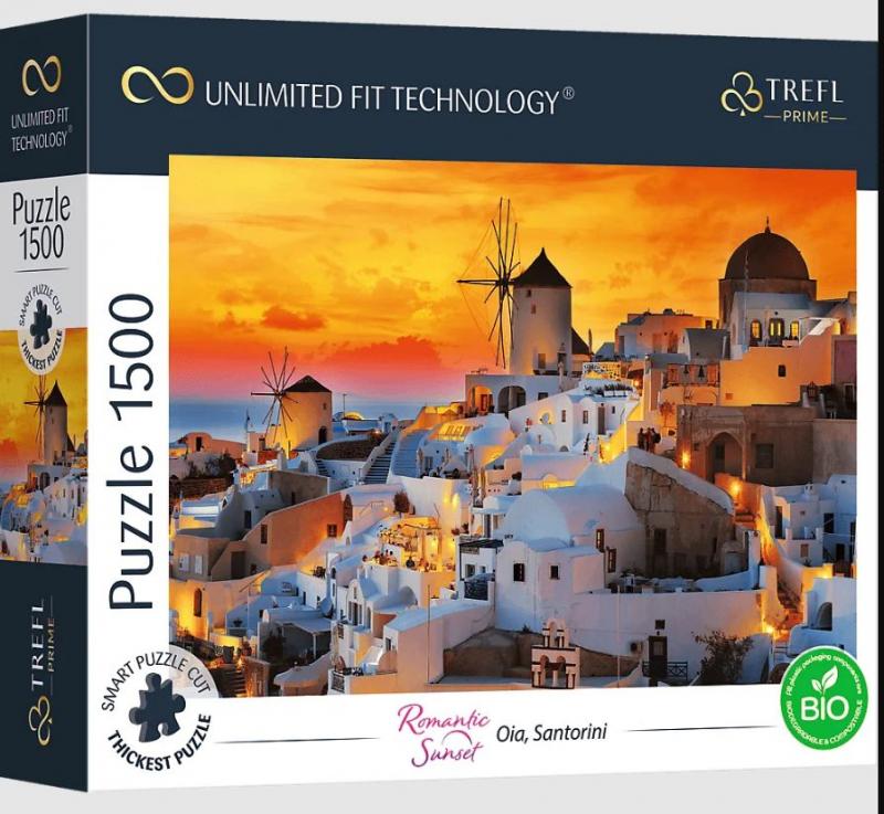 PUZZLE 1500 TREFL ROMANTYCZNY ZACHÓD SŁOŃCA OIA SANTORINI