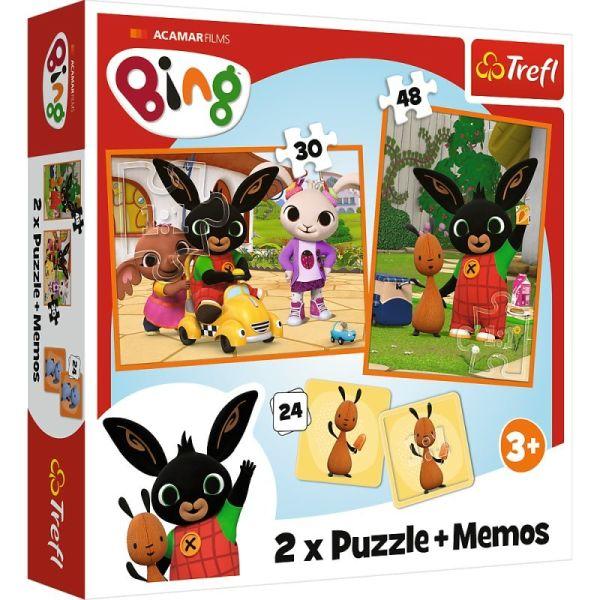 PUZZLE 2W1+MEMOS BING Z PRZYJACIÓŁMI