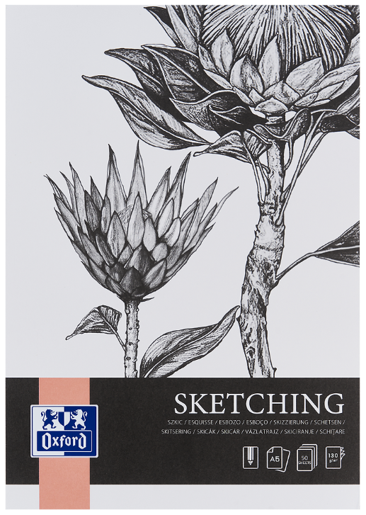 SZKICOWNIK A5/50 OXFORD ART KLEJONY 130G