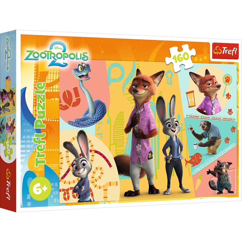 PUZZLE 160 TREFL RAZEM W ZWIERZOGRODZIE ZOOTOPIA 2